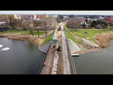 Kruszwica z drona. Jest film z rozbudowy Drogi Krajowej 62