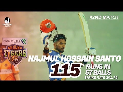 Najmul Hossain Shanto's 115 Run Against Dhaka Platoon | 42nd Match |Season 7|Bangabandhu BPL 2019-20