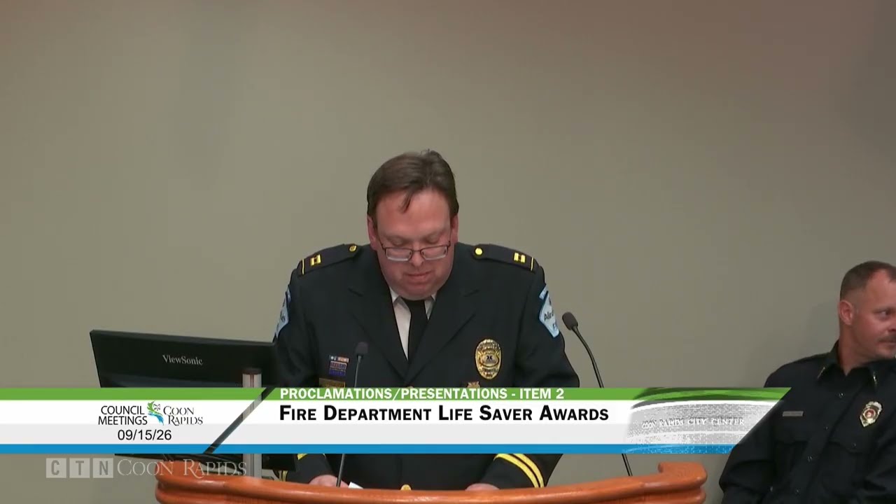 Coon Rapids City Council Meeting 9/15/26