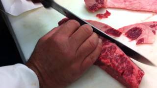 Corti Bros.' slices up a special wagyu zabuton steak