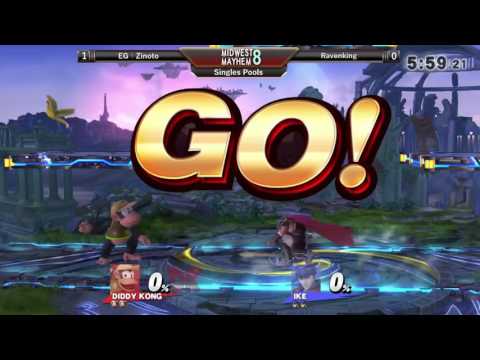 Midwest Mayhem 8 Pools: EG l Zinoto (Diddy Kong) vs. Ravenking (Ike)