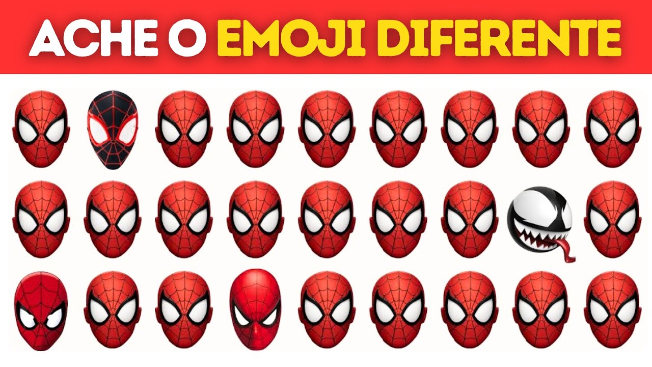 [INÉDITO] ENCONTRE O EMOJI DIFERENTE EM 10 SEGUNDOS | EDIÇÃO MARVEL + 🎁 BÔNUS NO FINAL 🕷️🦸‍♂️