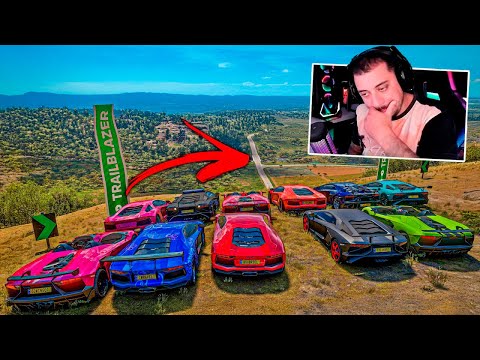 Going down the hill without brakes - only Lamborghini Aventador counts - Forza Horizon 5