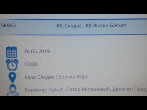 16.03.2019. 1MRL Slodes vs Žitko uživo