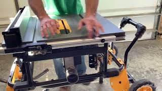 Dewalt Table Saw - How to store the fence