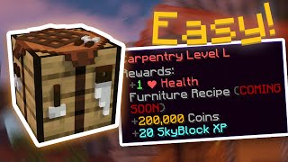 How to get Carpentry 50 FAST and Make MILLIONS  - Hypixel Skyblock