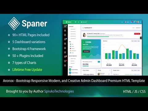 Spaner - Bootstrap Admin Panel Dashboard Design Responsive HTML5 Template | Themeforest Website