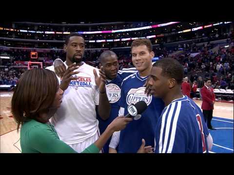 Clippers Videobomb Chris Paul's post-game interview!