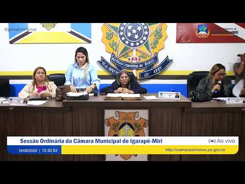 16/09/2026 | 23ª Sessão Ordinária da Câmara Municipal de Igarapé-Miri
