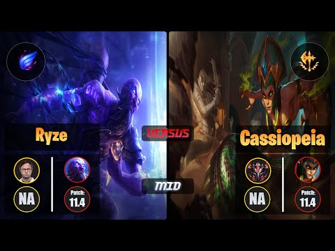 Jensen RYZE (Mid) [Phase Rush] VS CASSIOPEIA - Grandmaster NA Patch 11.4