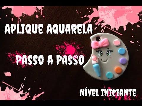 Aplique de Biscuit - Aquarela  🎨  (passo a passo)