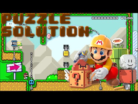 Super Mario Maker - One Screen Puzzle SOLUTION [Captain Mario -  Red Coin Tracker]
