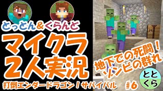 とっとん＆くらんどのマイクラ実況part6　打倒エンダードラゴン！サバイバル【ととくら】Minecraft