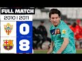 UD Almería - FC Barcelona (0-8) LALIGA 2010/2011 FULL MATCH