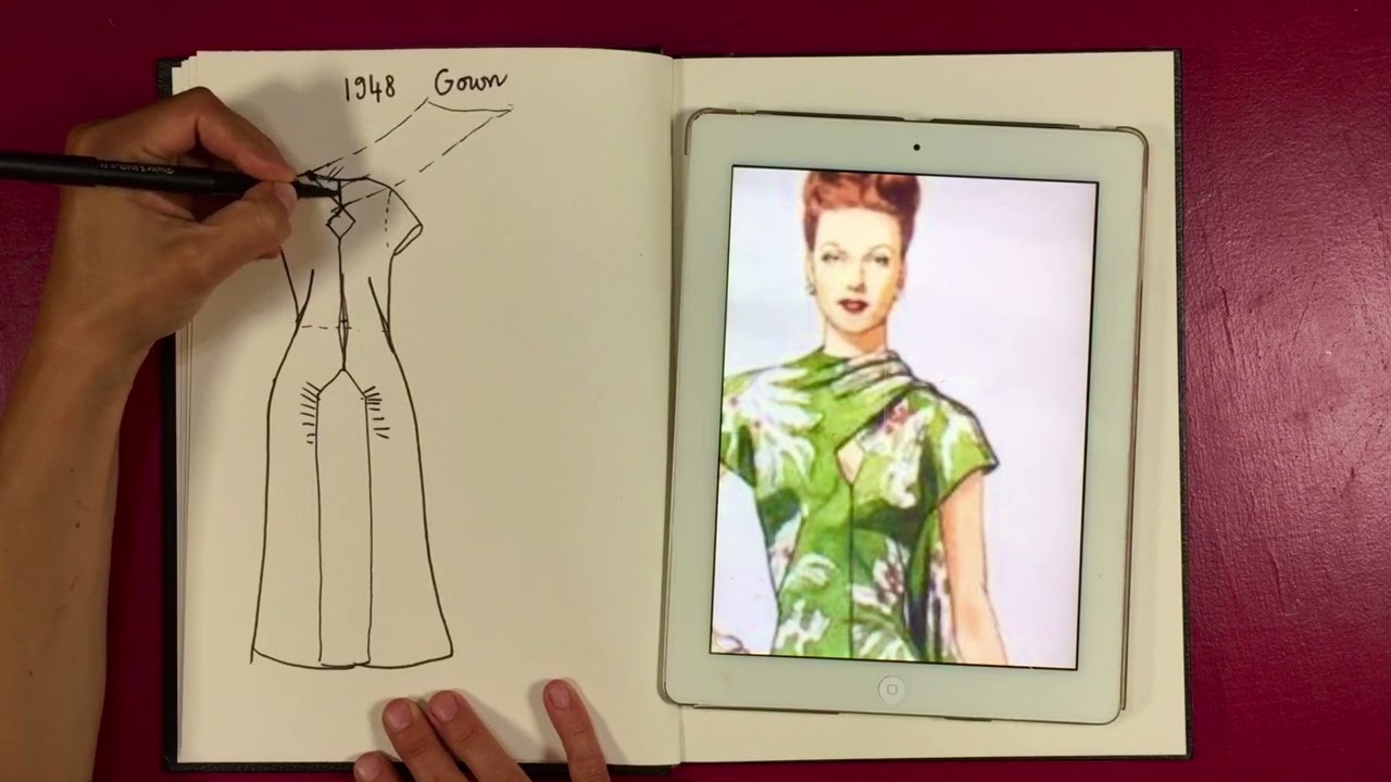 Drafting guide: 1948 evening gown