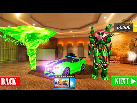 Hurricane Tornado Robot Car Transforming City Rescue - Android Gameplay