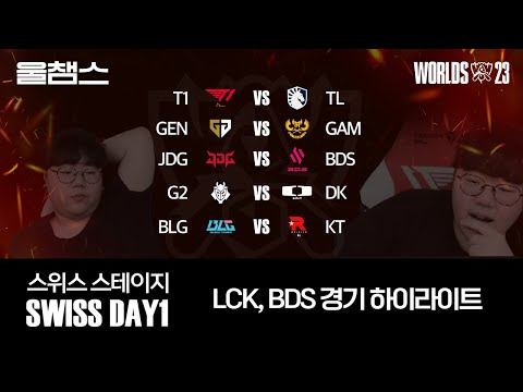 1라운드 경기 하이라이트 │울프와 함께 보는 롤드컵│Swiss Stage Day1│WORLDS23