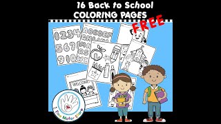 FREE Back to School Coloring Pages | Fine Motor Skills for Preschool & Special Ed