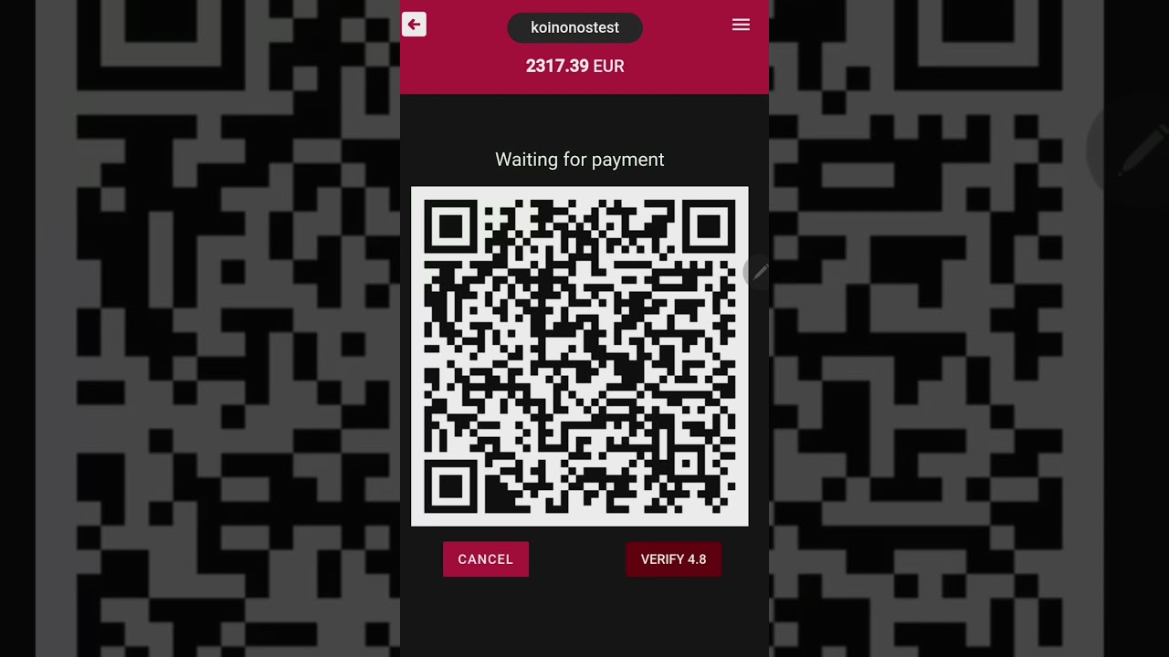 Video Koinonos app payments