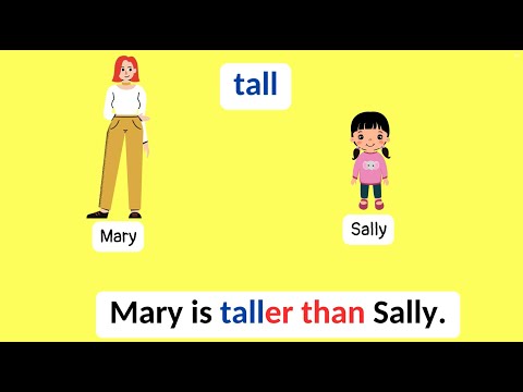 Comparative adjectives for kids | Adjective + er than | Reading