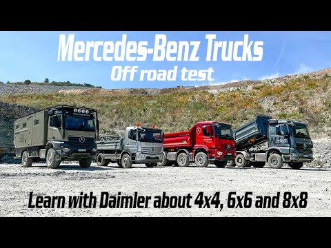 Thumbnail for Ultimate Off-road Test with Mercedes-Benz Arocs 4x4 6x6 and 8x8 ►| Learn with Pro Daimler coach by Mercedes-Benz Arocs