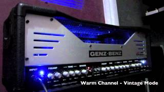 GENZ BENZ EL DIABLO 100 Warm Channel (Clean and Vintage) Strat Demo
