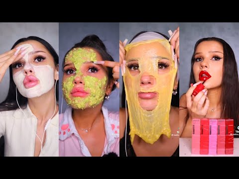 ASMR Nadina Ioana Skincare And Makeup (UPDATED) ~ tiktok compilation #asmr #skincare #nadinaioana