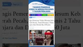Pemeran Video Viral Kebaya Merah Divonis 1,2 & 1 Tahun Penjara, Ini yang Meringankan Hukuman