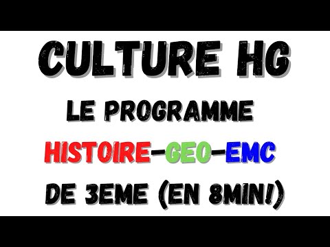 LE PROGRAMME HISTOIRE-GEO DE 3EME (BREVET)