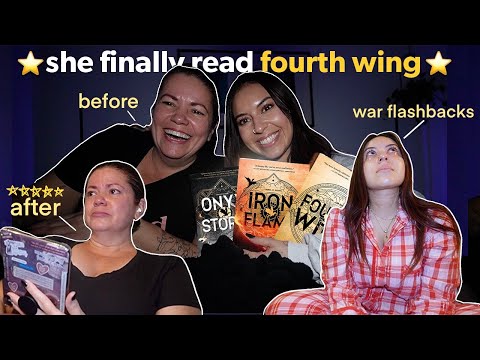 I made my mom read fourth wing and here’s how it went 🐉⚔️⚡️ | spoiler reading vlog