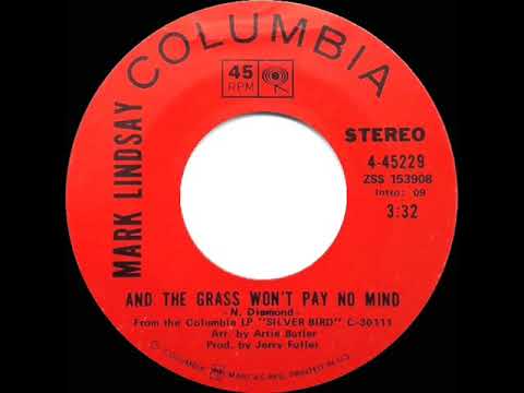 1970 HITS ARCHIVE: And The Grass Won’t Pay No Mind - Mark Lindsay (stereo 45)
