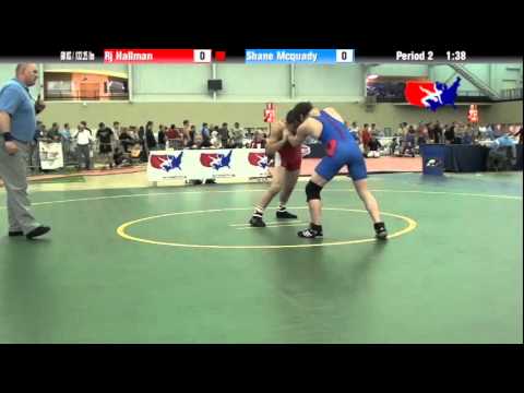 University Nat`ls FS  60 KG / 132.25 lbs: Rj Hallman vs. Shane Mcquady