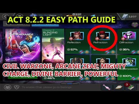 ACT 8.2.2 EASY PATH COMPLETION GUIDE CIVIL WARZONE, ARCANE ZEAL, MIGHTY CHARGE, DIVINE BARRIER MCOC