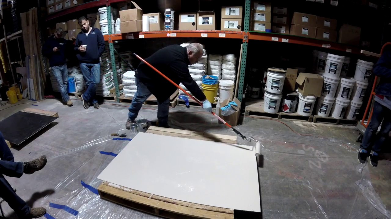 Epoxy Floor. How to Apply Epoxy Flakes. GlobMarble Decorative Concrete Training April 2017