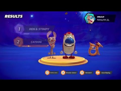 Nickelodeon All-Star Brawl_ My mains Ren and Stimpy versus Cat Dog