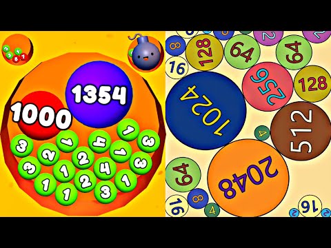 DIGS & BALLS - 2048 Sand Balls vs Ball Merge 3D (Dig 2048 Games) Asmr Satisfying Math Games Mobile