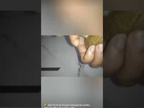 kiwi 🥝 fruit se flower banane ka tarika || how to make  flower