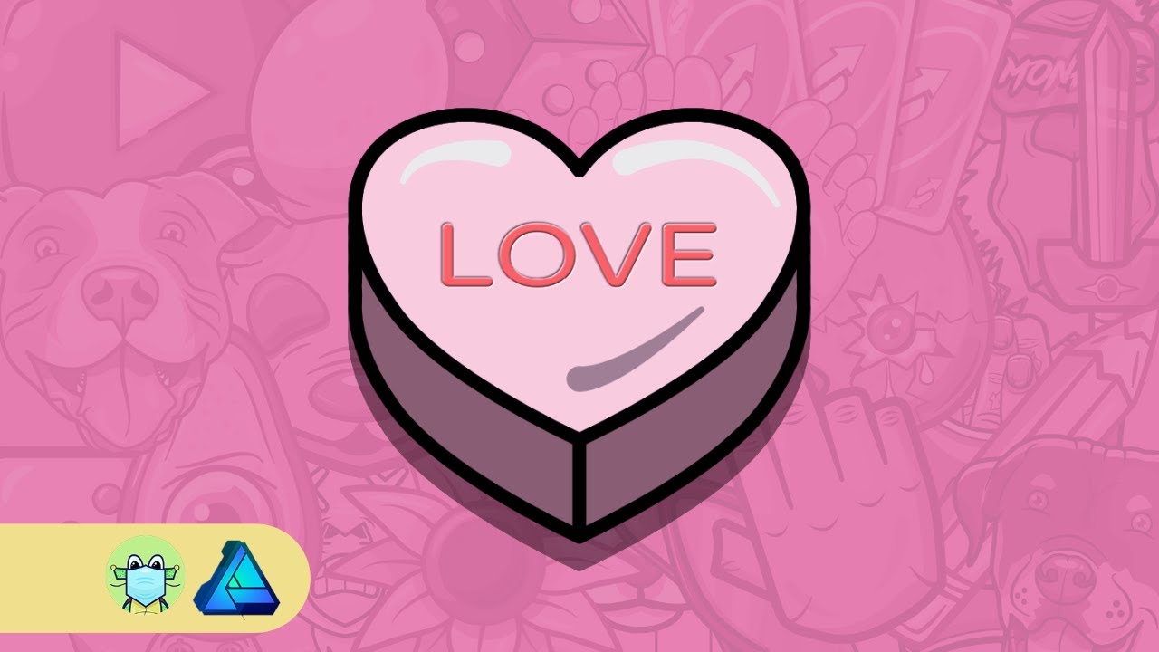 Create a Vector Valentines Heart Illustration(AFFINITY DESIGNER)