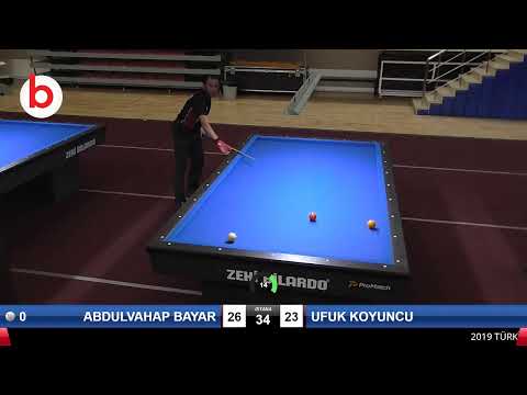 ABDULVAHAP BAYAR & UFUK KOYUNCU Bilardo Maçı - 2019 TÜRKİYE KUPASI 2.ETAP ERKEKLER-1.ÖN ELEME