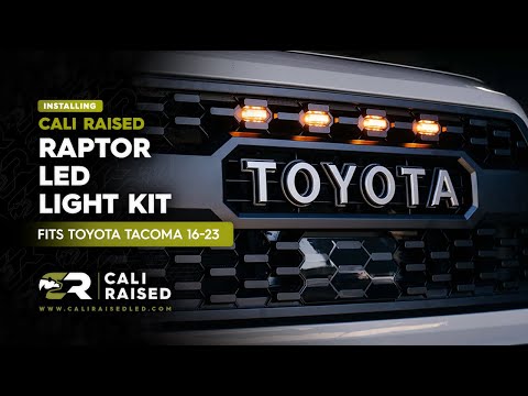 2016-Current Toyota Tacoma Faux TRD Pro Grille & Raptor Style Grille Lights Installation