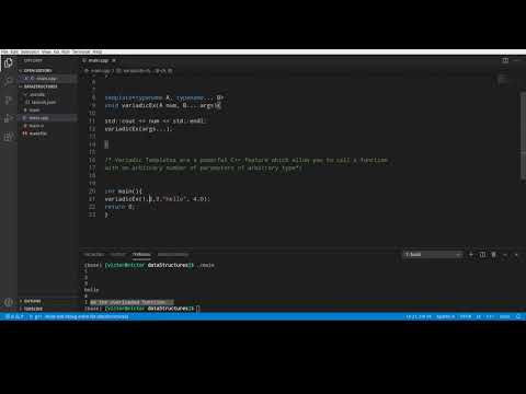 C++ Tutorial Variadic Templates