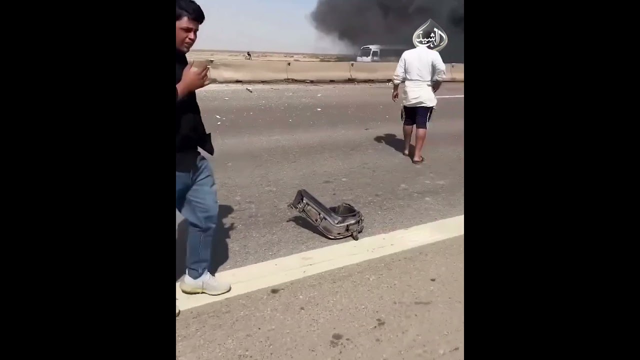 فيديو | حادث سير مروع بين حافلة زائرين وصهريج وقود على الطريق السريع في ذي قار يخلف 18 قتيلاً و17 مصابًا