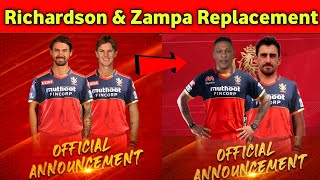 IPL 2021 - Kane Richardson & Adam Zampa Replacement