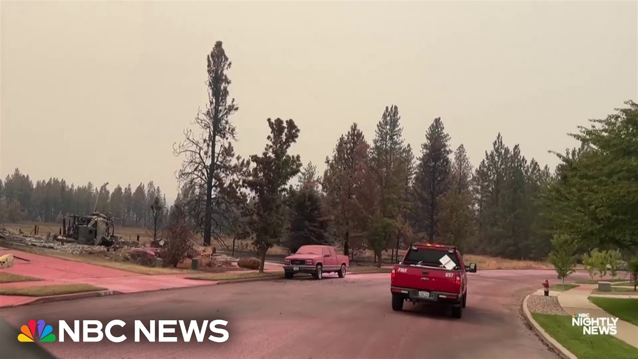 Video: NBC tours Spokane evacuation zone as Old Trails Fire destroys hundreds of homes