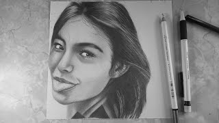 Realistic face Drawing step by step | How to draw a face | Easy drawing tutorials | Time-Lapse