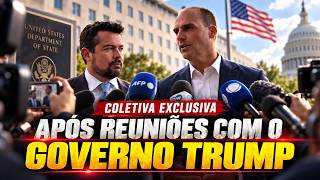 URGENTE: Figueiredo e Eduardo Bolsonaro Dão Coletiva de Imprensa Após Reuniões nos EUA