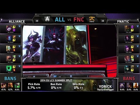 Alliance vs Fnatic | S4 EU LCS Summer 2014 SuperWeek 7 Day 3 | ALL vs FNC W7D3 G4