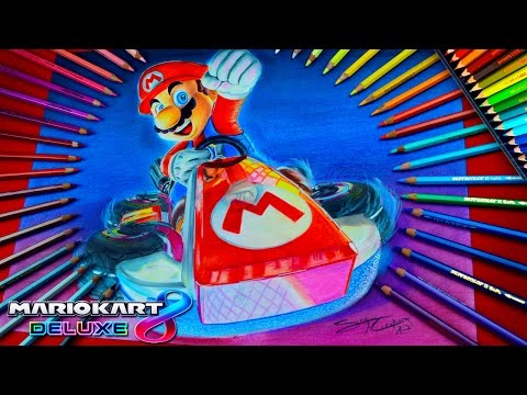 Drawing Mario Kart 8 Deluxe Nintendo Switch l Lookfishart Video