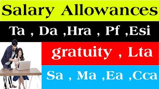 salary allowance | ta | da | hra | esi | basic salary | pf |