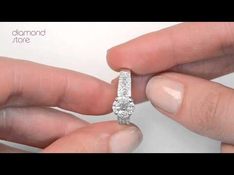 N4489 - 1.50ct Look Galileo Set Diamond 1.51ct And 18K White Gold Ring